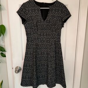 Nanette Lepore Black A-Line V-Neck Dress